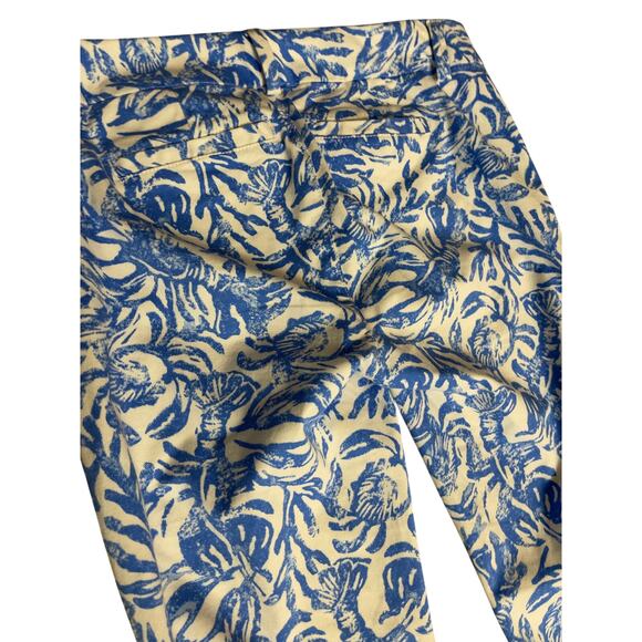 Lilly Pulitzer Sadie Stretch Crop Chino in Resort White On A Roll‎ Size 2 - Picture 11 of 11